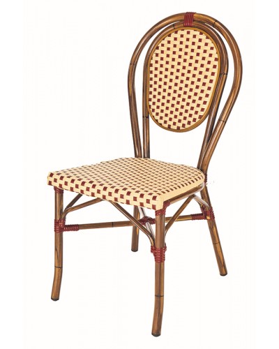 Chaise Paris Bamboo bordeaux