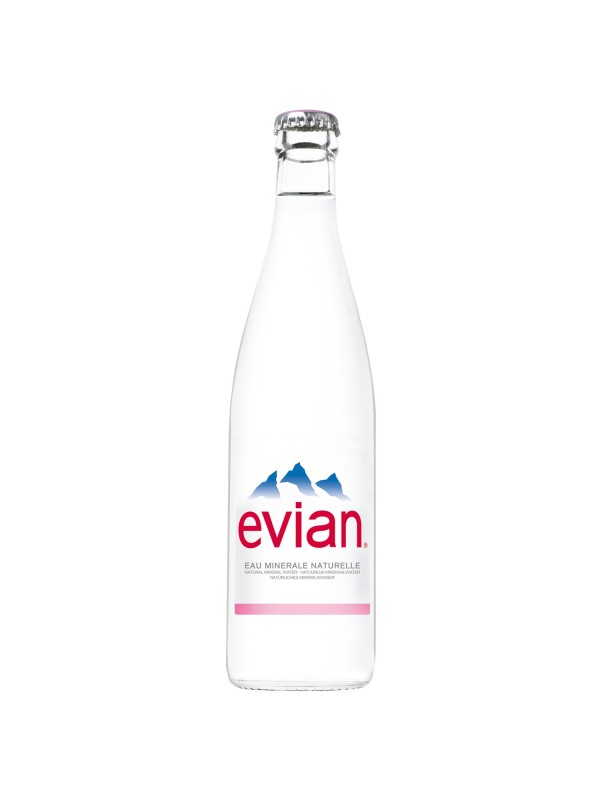 Notre eau minérale evian au format 50cL en verre - Evian