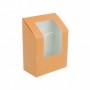 Boite wrap en papier kraft avec fenetre transparent  l9,2 × l5,1 × h9,2 cm x500