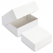 Boîte à Pâtisserie Blanche en Carton l16 × l16 × h8 cm  x50