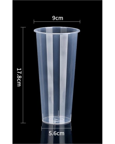 Gobelet transparent 700 ml X 50pcs thermocellable pour bubble tea (diamètre 90mm)